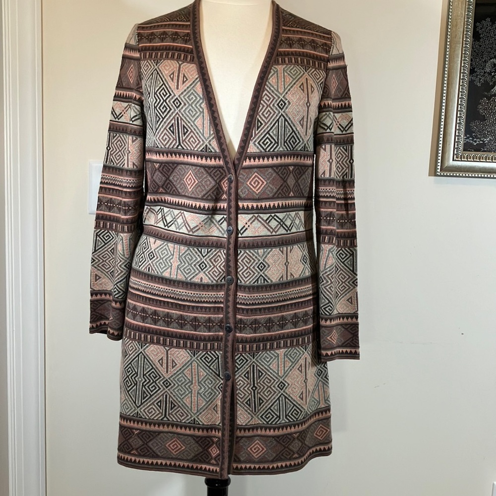 Peruvian Connection pima cottton knitted cardigan sz XL